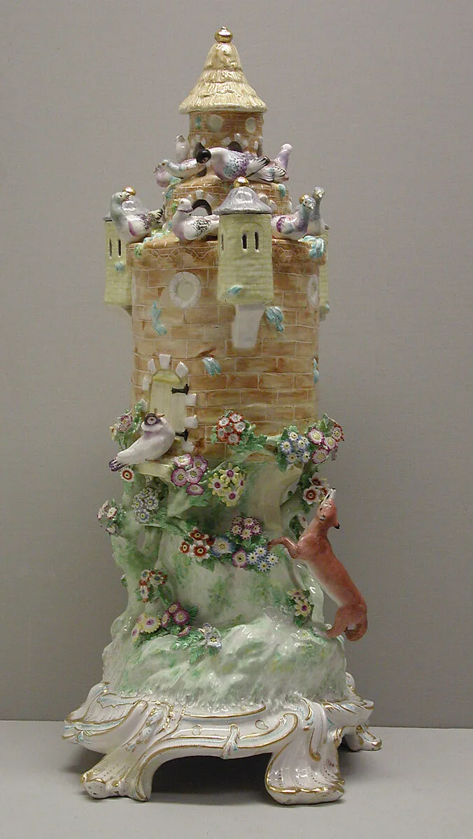 Perfume burner in the form of a dove-cote — Chelsea Porcelain Manufactory