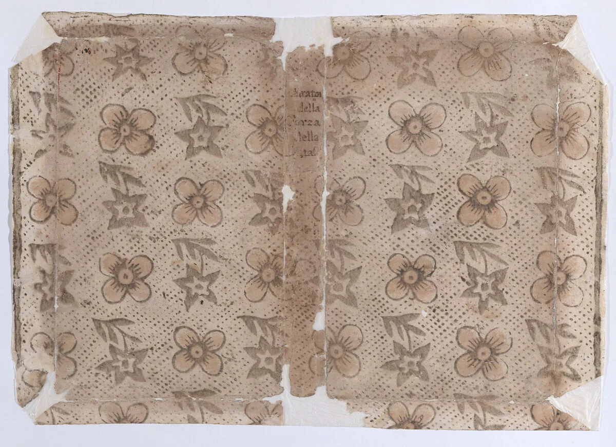 Book cover with floral and dot pattern — Anonymous