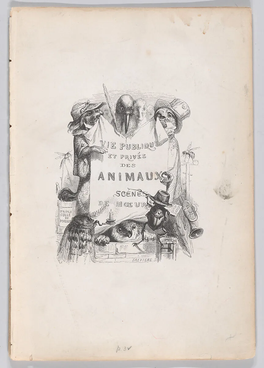 Private and Public Life of Animals; Scenes of Customs — Honoré de Balzac|Louis-Henri Brevière|J. J. Grandville