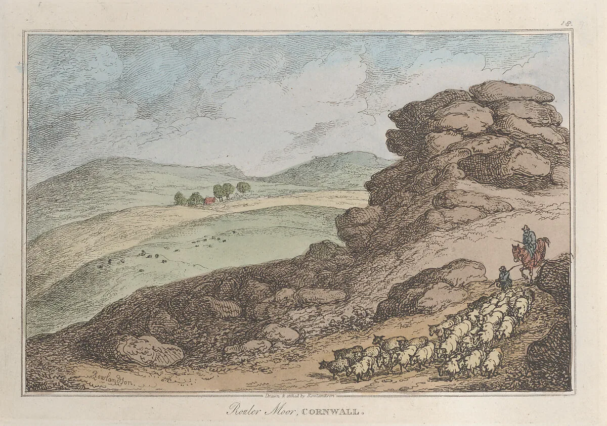 Rouler Moor, Cornwall — Thomas Rowlandson