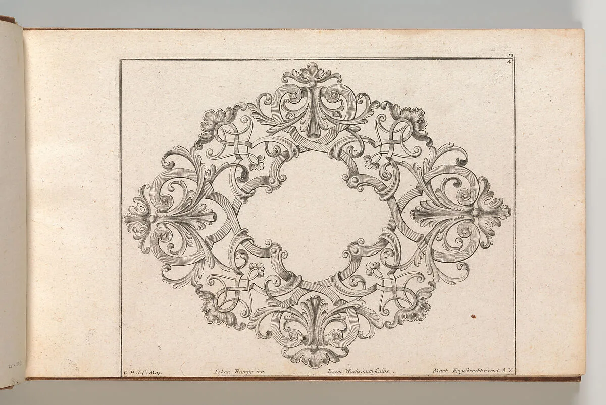 Design for a Cartouche, Plate 4 from 'Neü inventierte sehr dienstiche Schilde oder Cartouches' — Jeremias Wachsmuth|Martin Engelbrecht|Johannes Rumpp