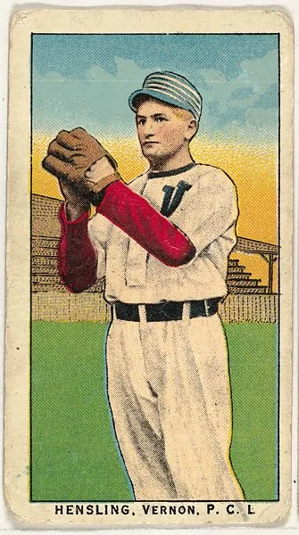 Hensling, Vernon, Pacific Coast League, from the "Obak Baseball Players" set (T212), issued by the American Tobacco Company to promote Obak Mouthpiece Cigarettes — American Tobacco Company