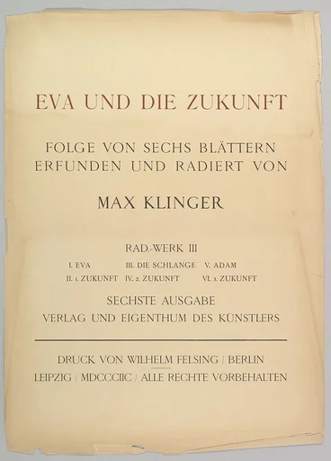 Title Page from Eva und die Zukunft (Rad.-Werk III)
