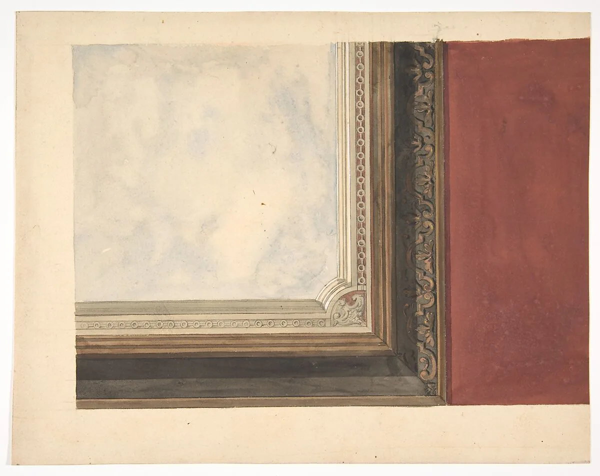 Design for a ceiling painted with clouds — Jules-Edmond-Charles Lachaise|Eugène-Pierre Gourdet