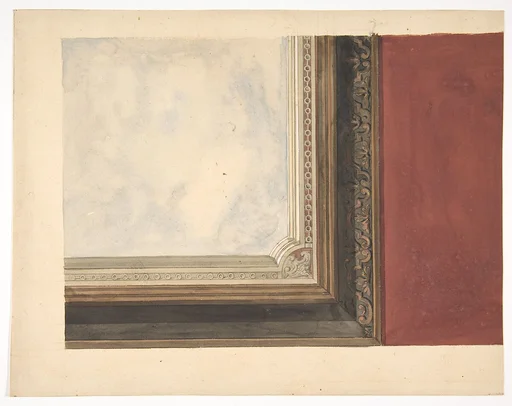 Design for a ceiling painted with clouds