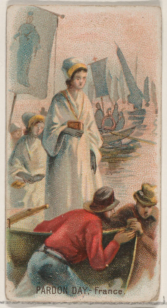 Pardon Day, France, from the Holidays series (N80) for Duke brand cigarettes — W. Duke, Sons & Co.|George S. Harris & Sons