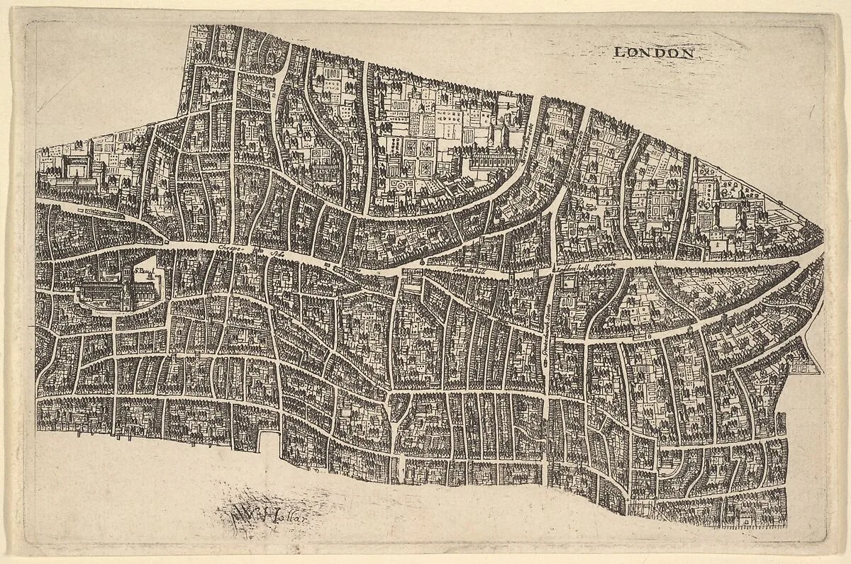 London before the Great Fire — Wenceslaus Hollar