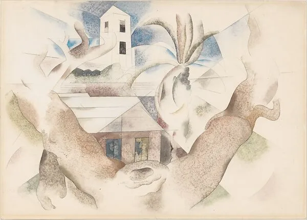 Bermuda No. 1, Tree and House — Charles Demuth