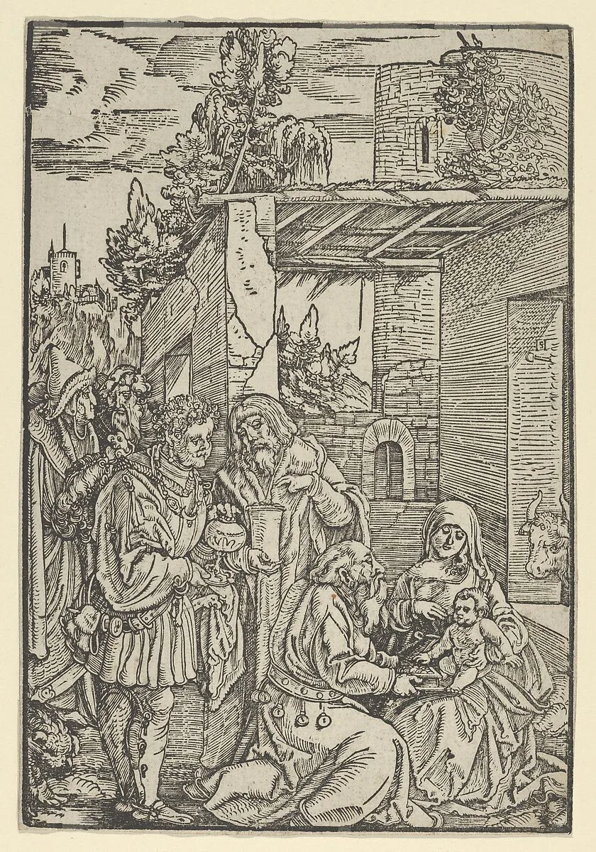 The Adoration of the Magi, from Ewangeli und Epistel — Johann Geiler von Kaisersberg|Hans Schäufelein|Hans Schönsperger