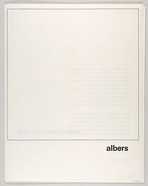 Homage au Carré portfolio — Josef Albers