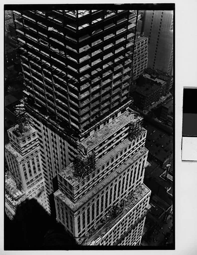 [Chrysler Building Construction Site, From Roof of Chanin Building, New York City]
