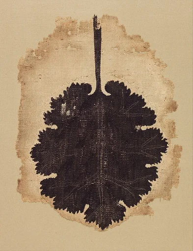 Textile Fragment with a Leaf