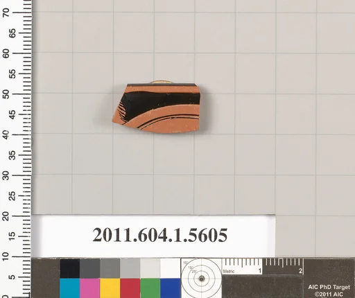 Terracotta rim fragment of a kylix (drinking cup)