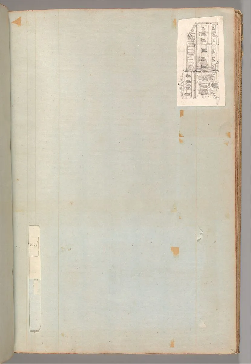 Page from a Scrapbook containing Drawings and Several Prints of Architecture, Interiors, Furniture and Other Objects — Pierre François Léonard Fontaine|Charles Percier