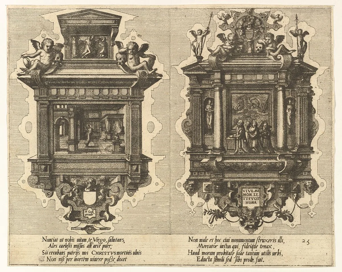 Cœnotaphiorum (25) — Hans Vredeman de Vries|Johannes van Doetecum I|Lucas van Doetecum|Hieronymus Cock