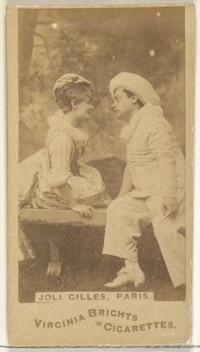 Joli Gilles, Paris, from the Actors and Actresses series (N45, Type 1) for Virginia Brights Cigarettes