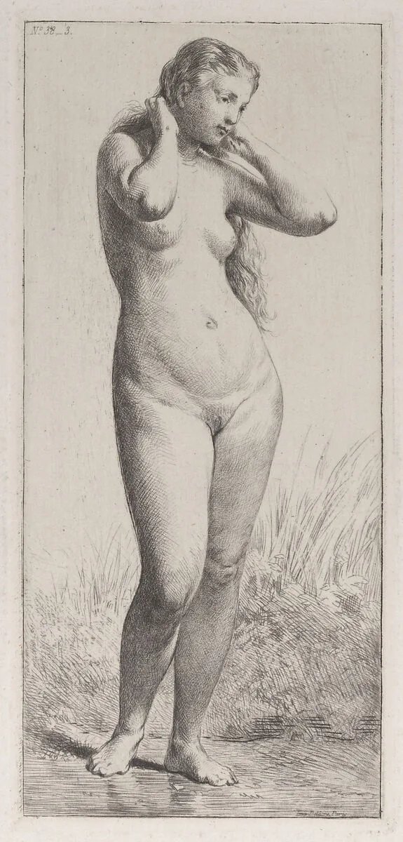 The Young Bather — Auguste Delâtre|Charles Jacque