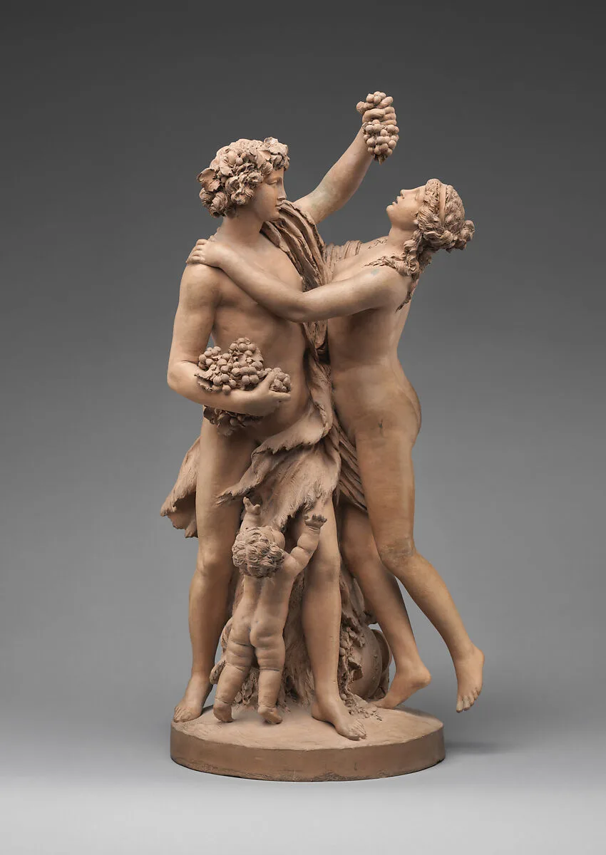 Bacchus and a Nymph with a Child and Grapes — Clodion (Claude Michel)
