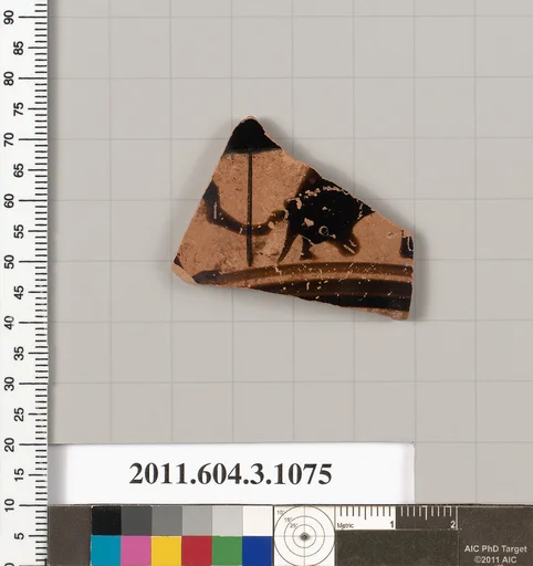 Terracotta fragment of a mastoid (drinking cup with narrow base)