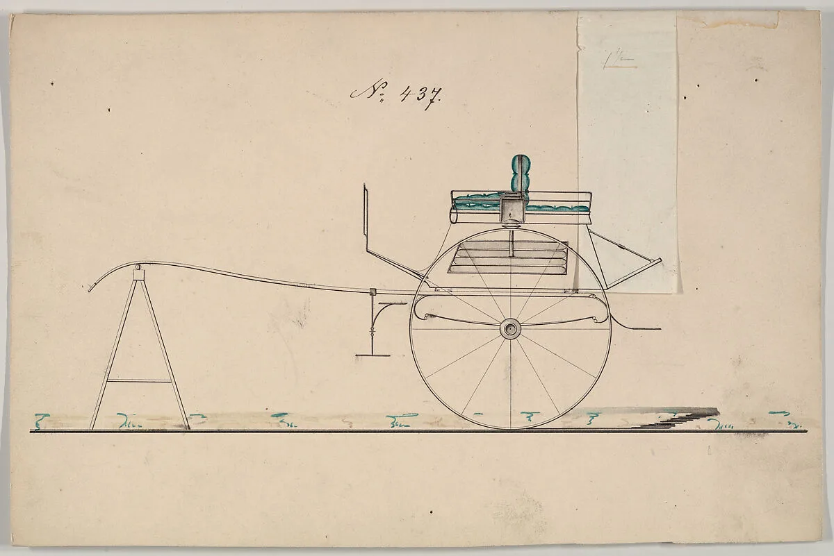 Design for Dog Cart, no. 437 — Brewster & Co.