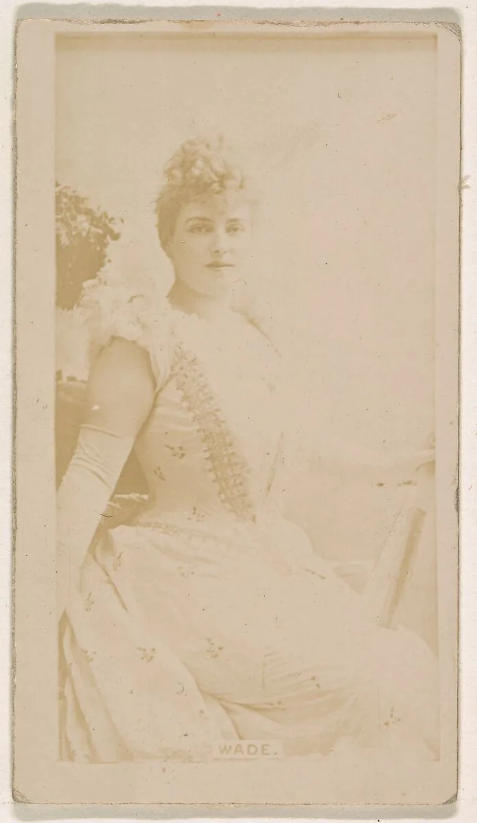 Miss Wade, from the Actresses series (N245) issued by Kinney Brothers to promote Sweet Caporal Cigarettes — Kinney Brothers Tobacco Company