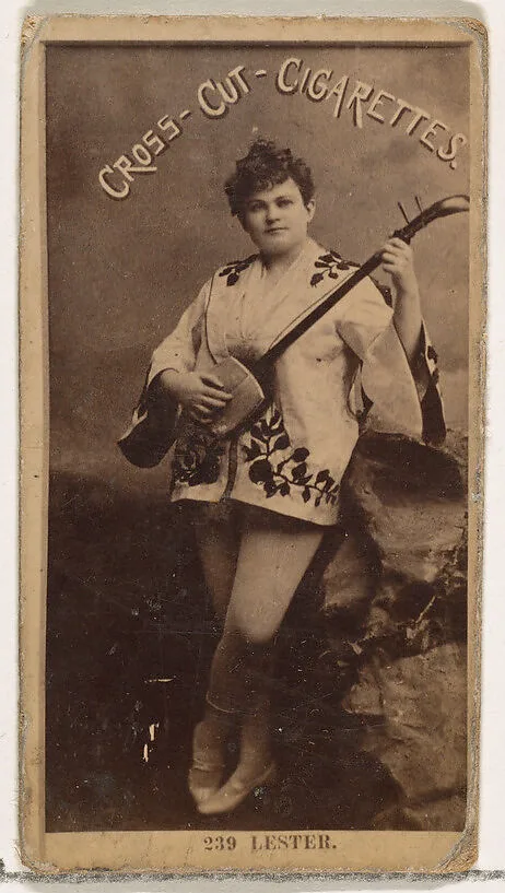 Card Number 239, Lester, from the Actors and Actresses series (N145-2) issued by Duke Sons & Co. to promote Cross Cut Cigarettes — W. Duke, Sons & Co.