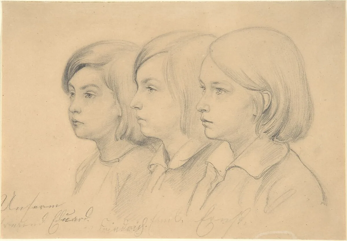 The Artist's Children: Friedrich, Emil, and Ernst — Friedrich Preller the Elder