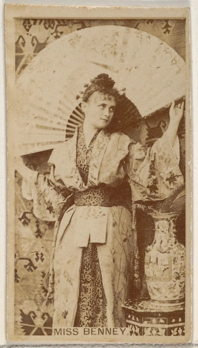 Miss Benney, from the Actors and Actresses series (N45, Type 8) for Virginia Brights Cigarettes — Allen & Ginter