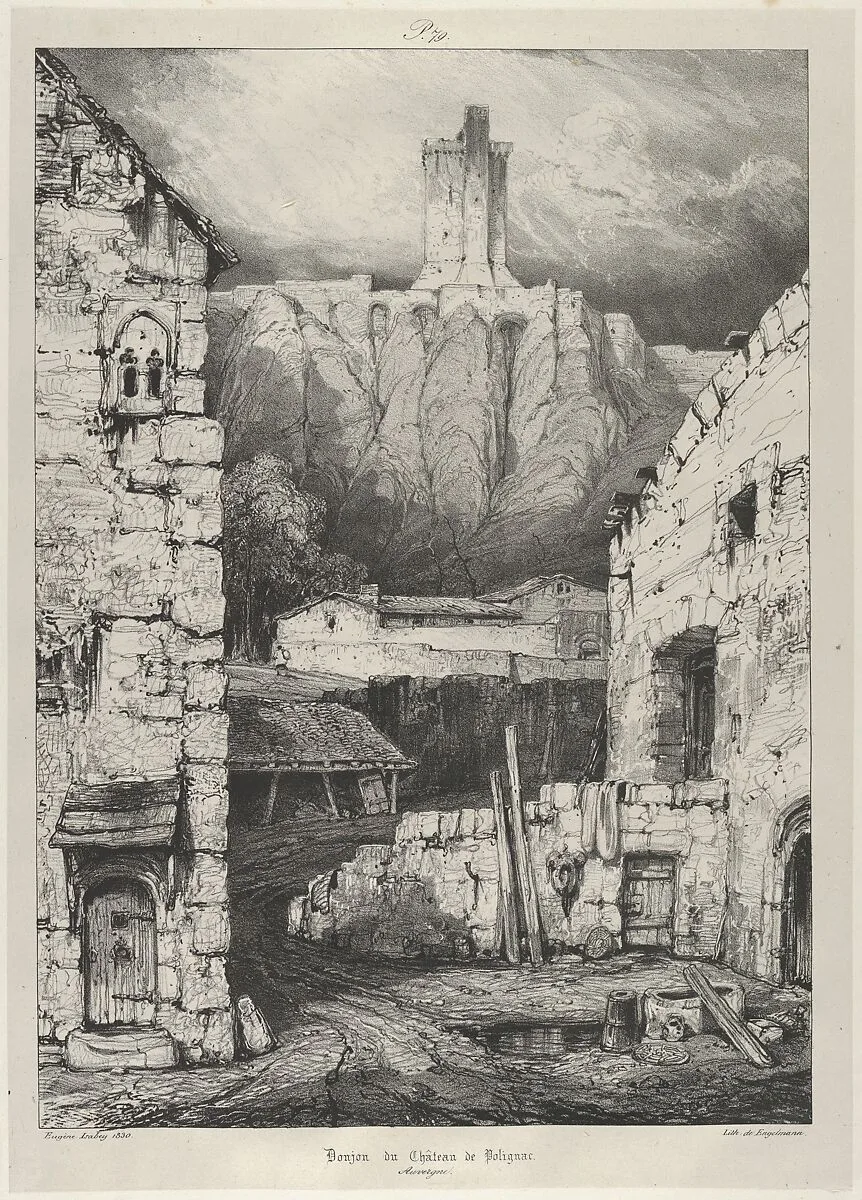 Dungeon of the Polignac Castle — Eugène Isabey|Godefroy Engelmann