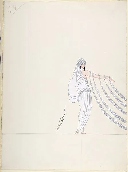 "Mariage" Triple Costume Design for "Les Mariages," George White's Scandal (left) — Erté (Romain de Tirtoff)