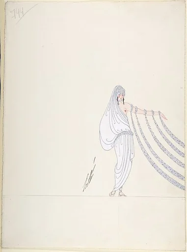 "Mariage" Triple Costume Design for "Les Mariages," George White's Scandal (left)
