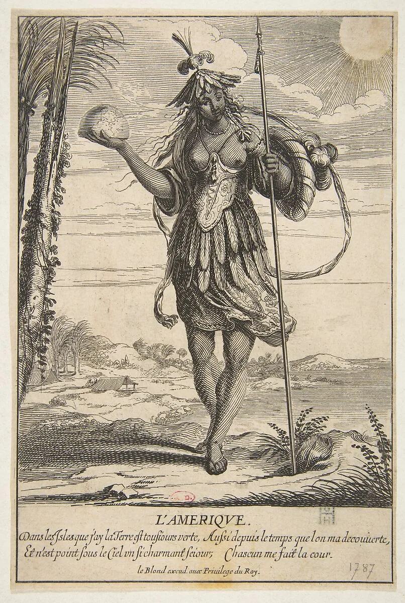 Allegory of America, from "The Four Continents" — Abraham Bosse|Jean I Leblond