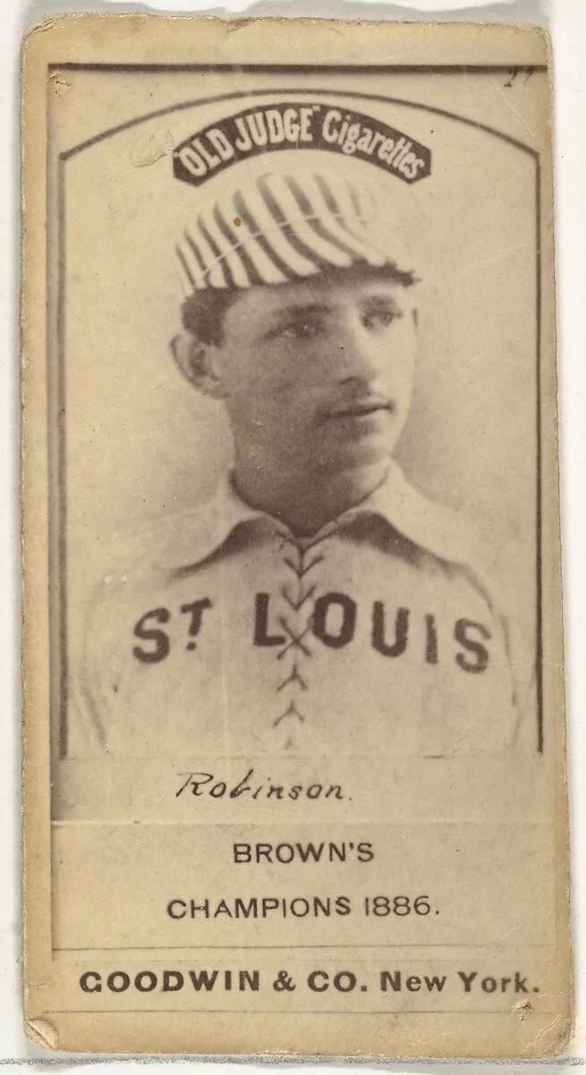 William H. "Yank" Robinson, Shortstop, St. Louis Browns, from the Old Judge series (N172) for Old Judge Cigarettes — Goodwin & Company