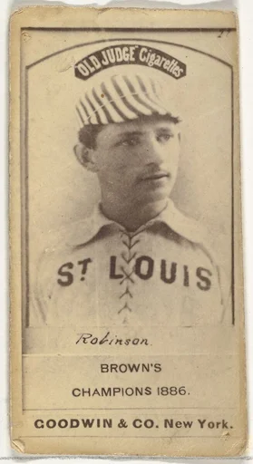 William H. "Yank" Robinson, Shortstop, St. Louis Browns, from the Old Judge series (N172) for Old Judge Cigarettes