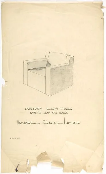 Croydon Easy Chair with Spring Seat and Back — Arundell Clarke Ltd.