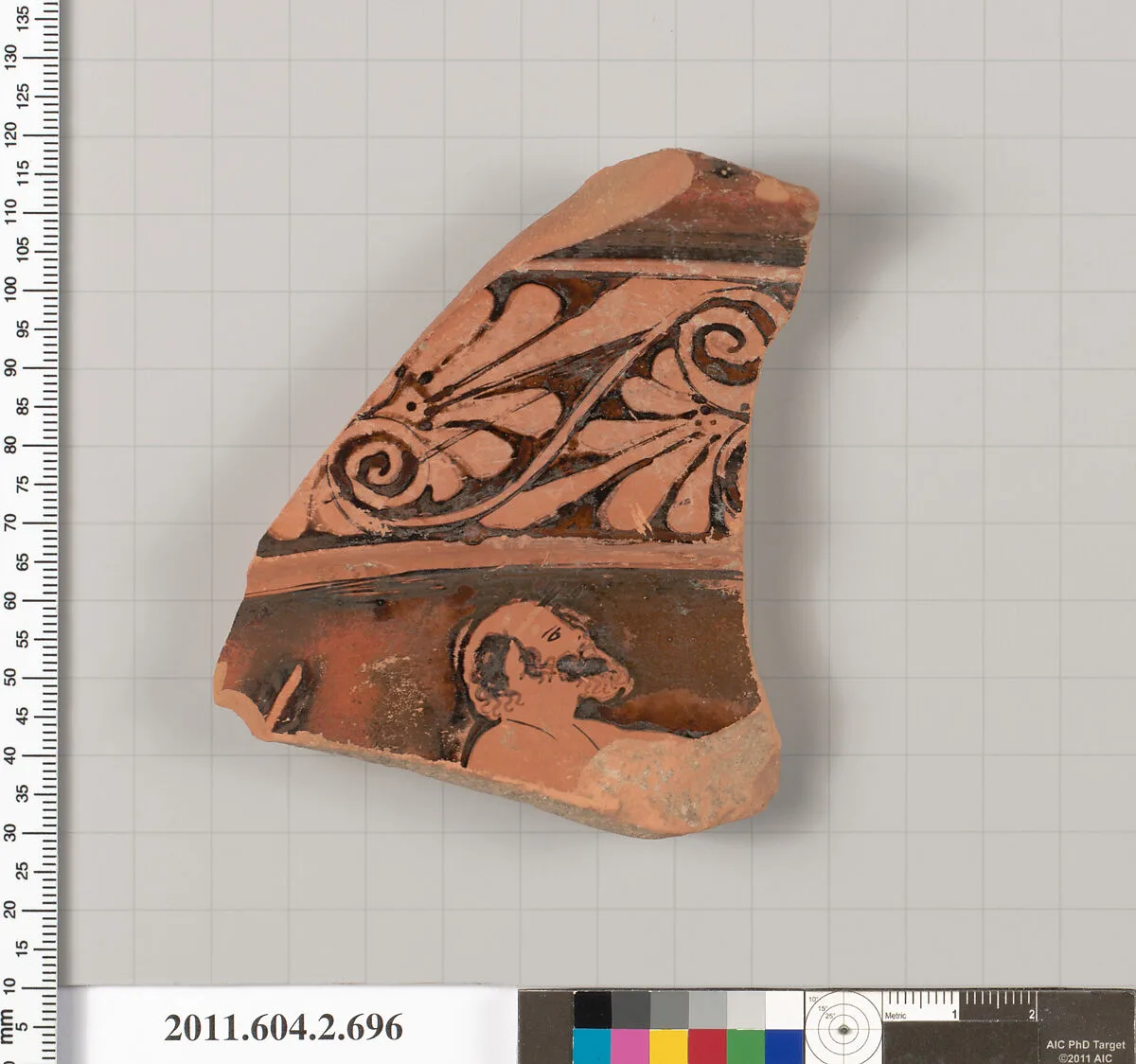 Terracotta fragment of a calyx-krater (bowl for mixing wine and water) — Phiale Painter
