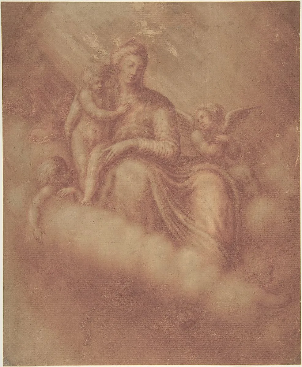 Madonna and Child Among the Clouds — Anonymous, Italian, 16th century