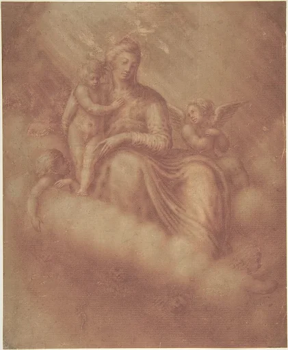 Madonna and Child Among the Clouds