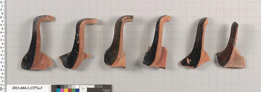 Terracotta fragments of kylikes (drinking cups)