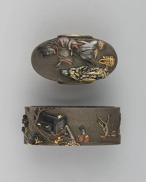 Sword-Hilt Collar and Pommel (Fuchigashira) — Unknown