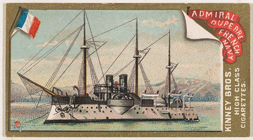 Admiral Dupeare, French Navy, from the Naval Vessels of the World series (N226) issued by Kinney Bros. — Kinney Brothers Tobacco Company