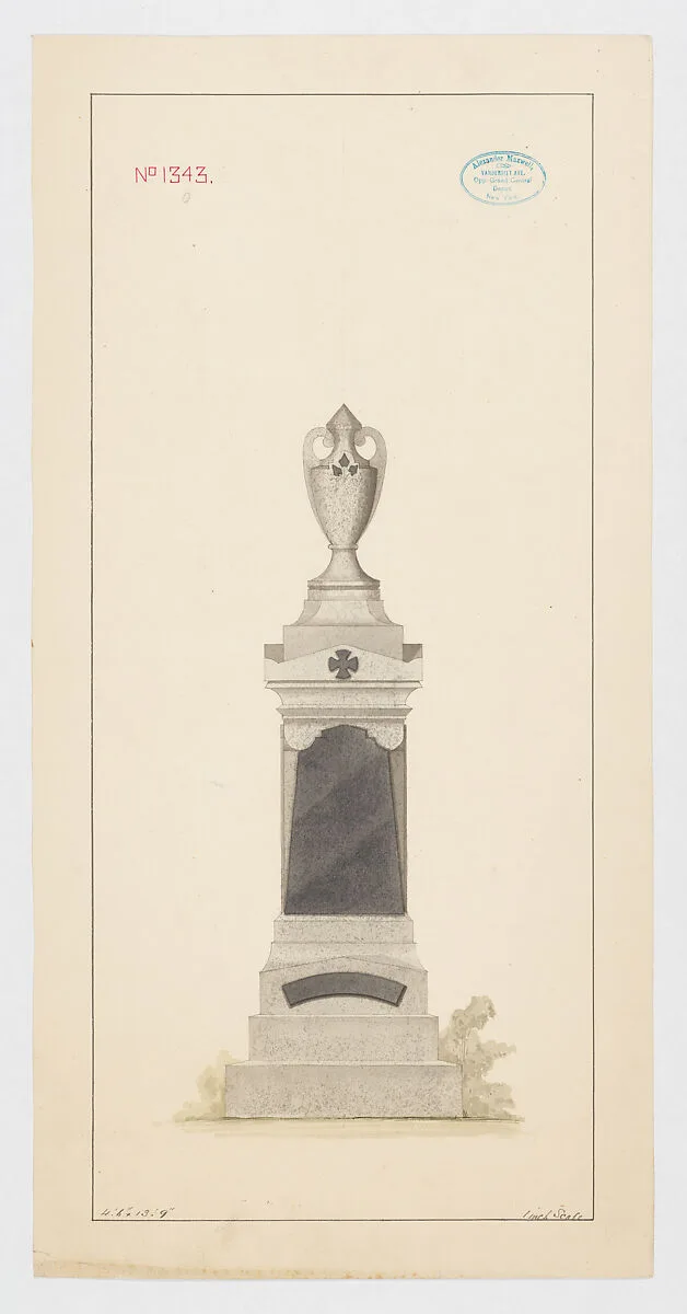 Grave Monument with Vase, No. 1343 — Alexander Maxwell