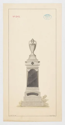Grave Monument with Vase, No. 1343