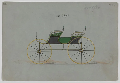 Design for 4 seat Phaeton, no top, no. 3946