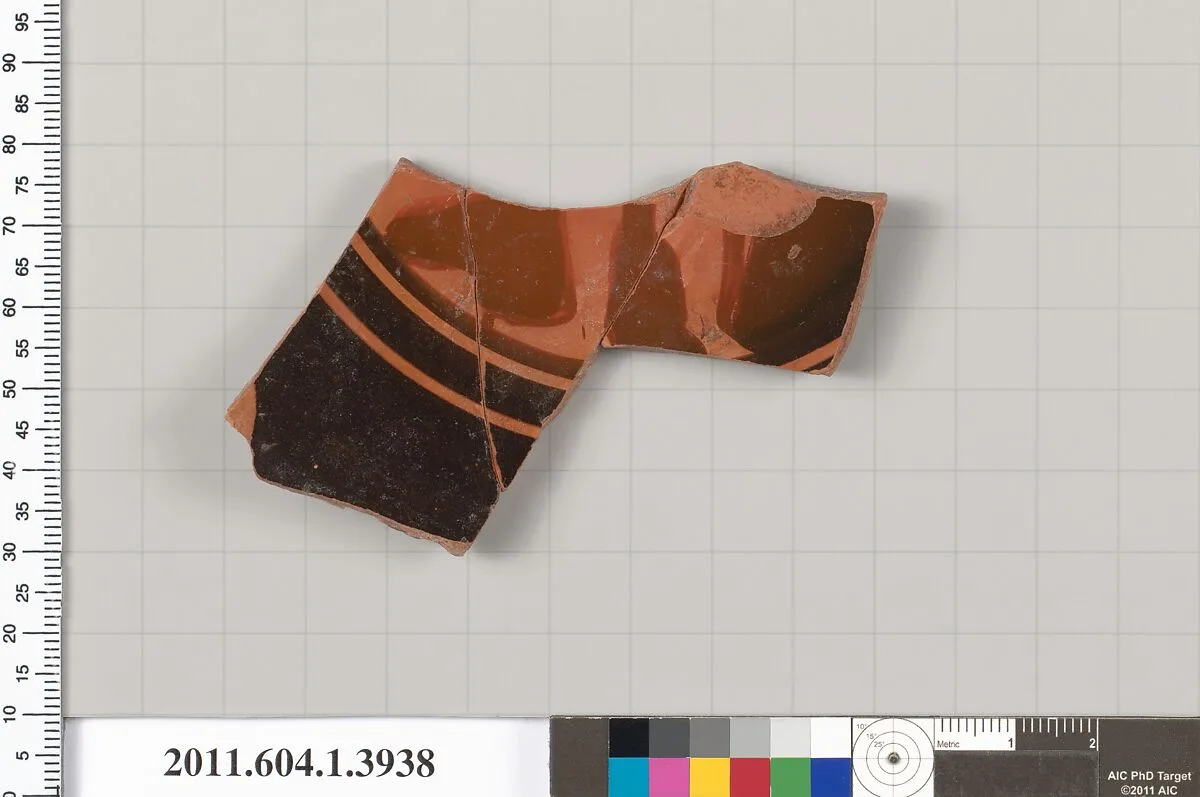 Terracotta fragment of a kylix (drinking cup) — Unknown
