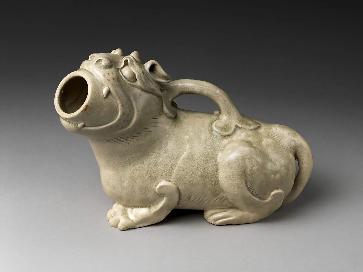 西晉 青瓷虎子|Vessel in shape of a crouching tiger — Unknown