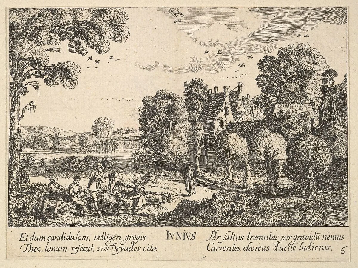 June (Junius) — Jan van de Velde II|Wenceslaus Hollar