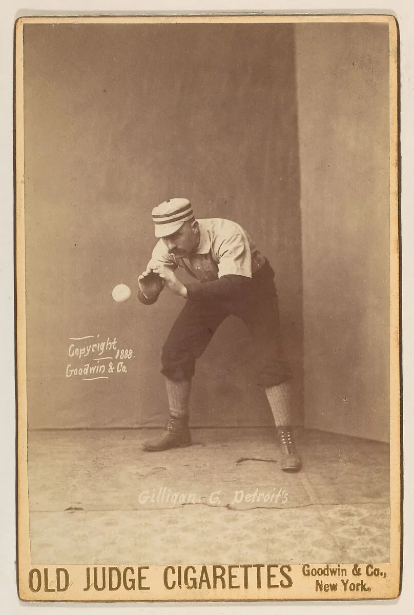 Barney Gilligan, Catcher, Detroit, from the series Old Judge Cigarettes — Goodwin & Company