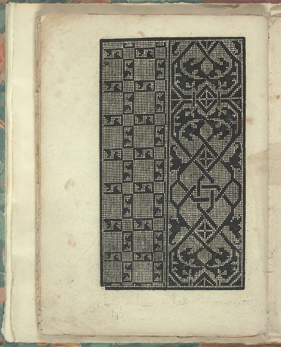 Opera Nova Universali intitulata Corona di racammi, page 33 (verso) — Giovanni Andrea Vavassore