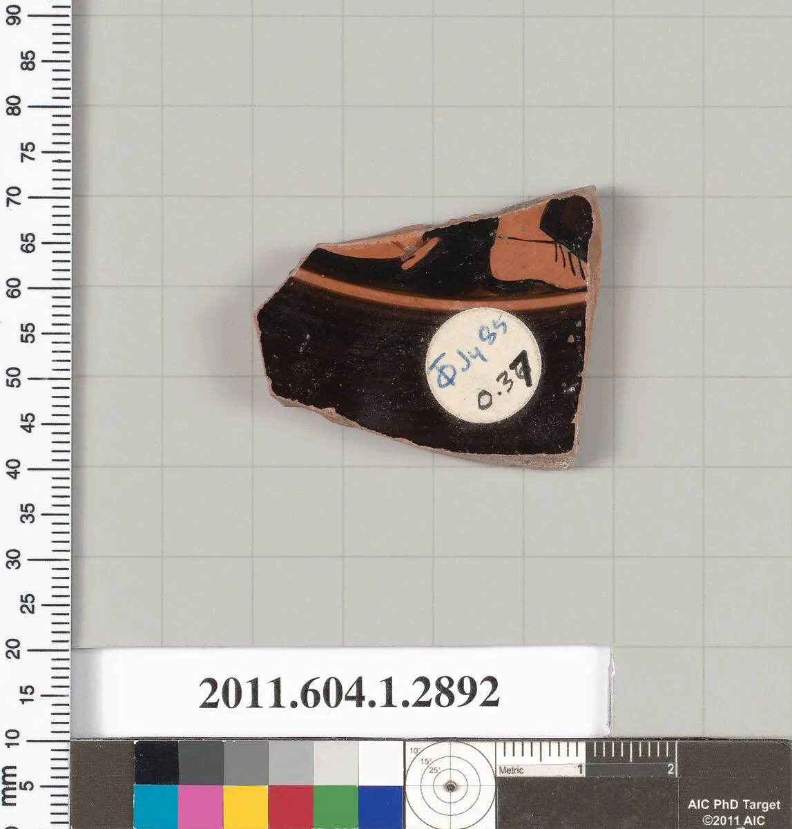 Terracotta fragment of a kylix (drinking cup) — Unknown
